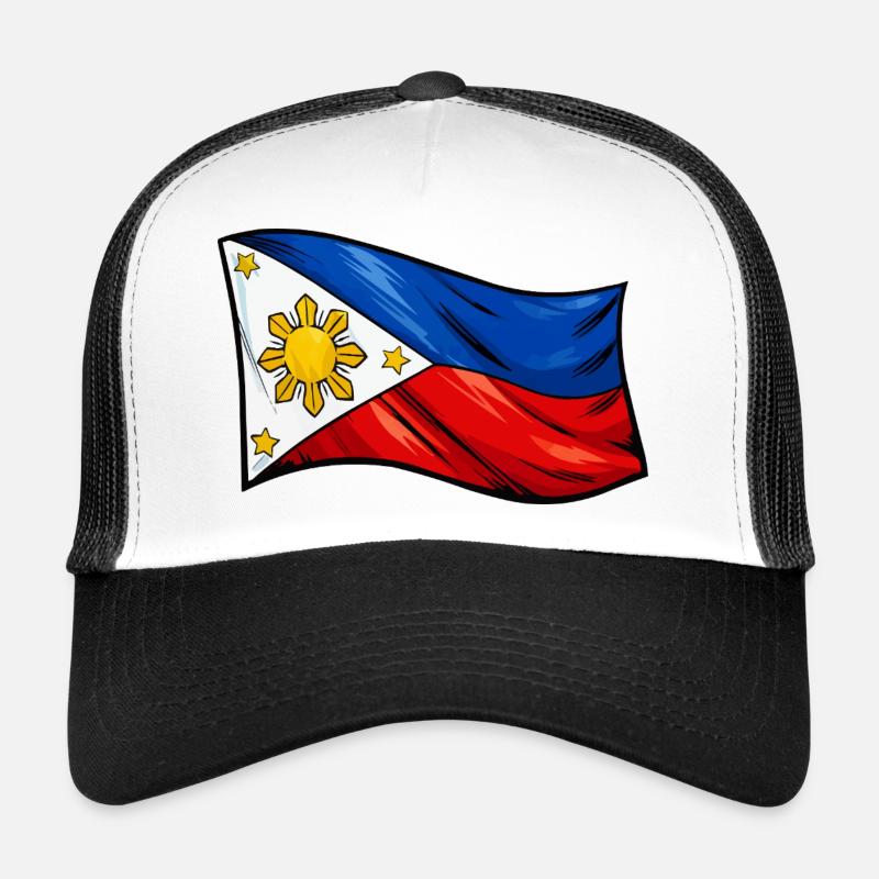 Caricature du drapeau des Philippines Casquette trucker 