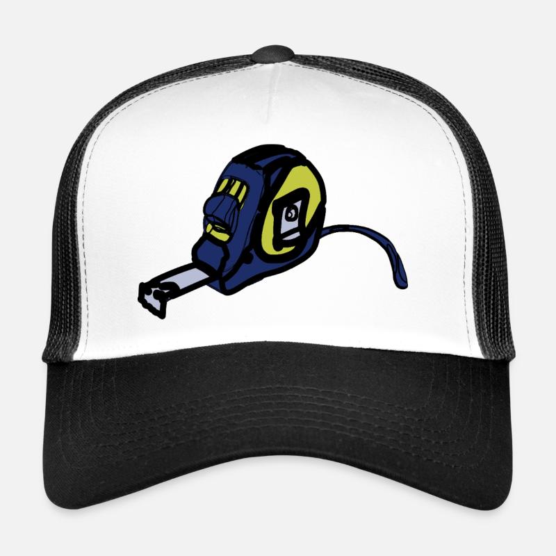 Atemschutz Illustration Gelb Blau - Trucker Cap - Weiß/Schwarz