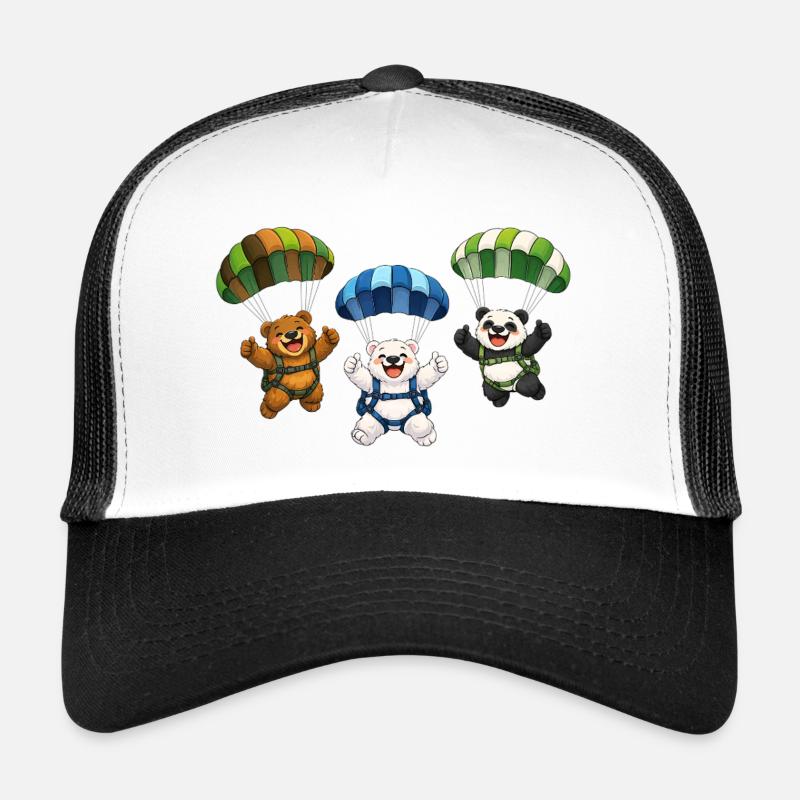 Trois ours sautent en parachute Casquette trucker 