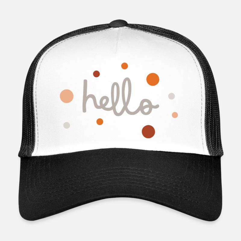 Bonjour mignonne Typographie minimaliste Design esthétique douce Casquette trucker 