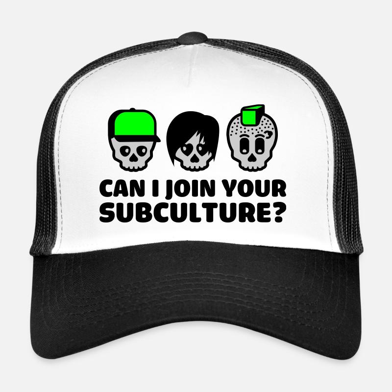subculture - Casquette trucker - blanc/noir