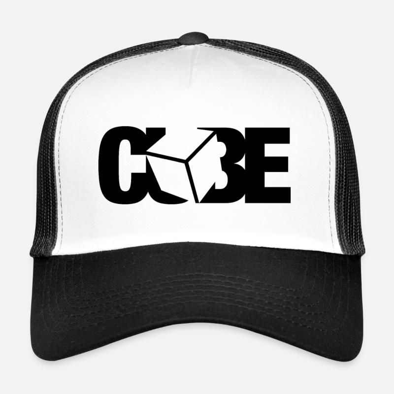WÜRFEL IN WÜRFEL. Cubing-Cube-Cuber-Speedcubing - Trucker Cap - Weiß/Schwarz