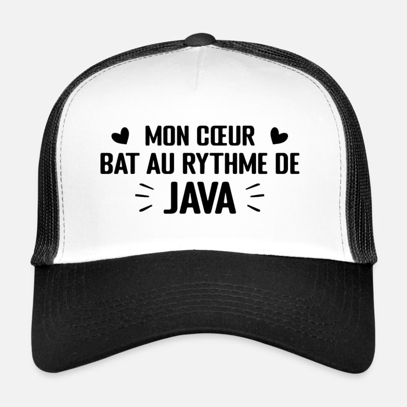 Mon Cœur Bat Au Rythme De Java Casquette trucker 