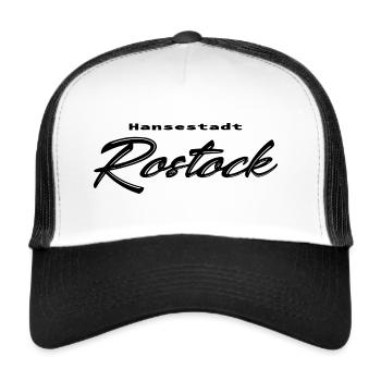 Hansestadt Rostock - Trucker Cap - Weiß/Schwarz - Vorne