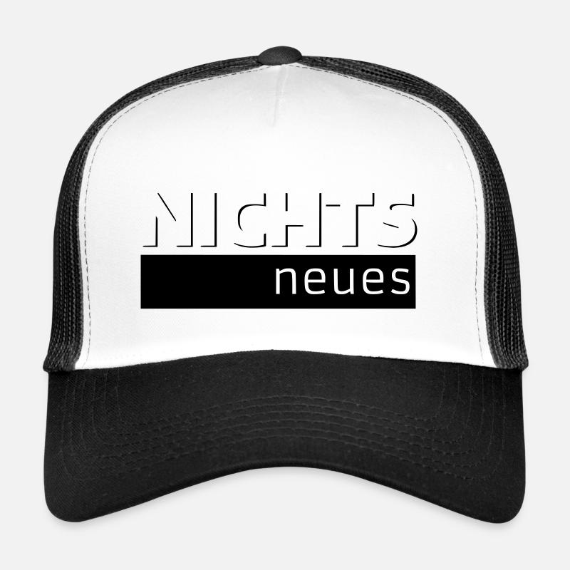 NICHTS neues - Trucker Cap - Weiß/Schwarz