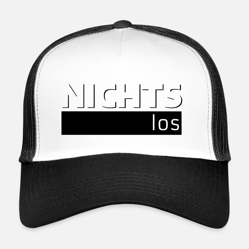 NICHTS los - Trucker Cap - Weiß/Schwarz