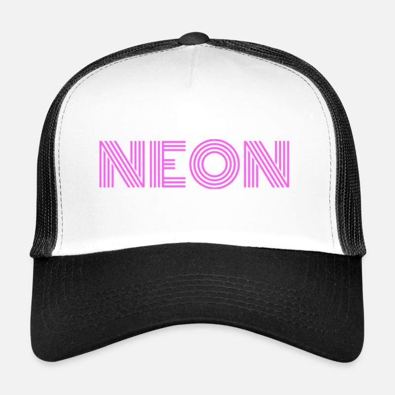 neon pink - Trucker Cap - Weiß/Schwarz