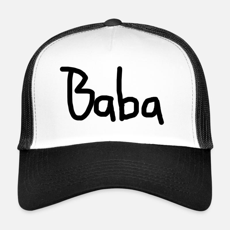 Baba - Casquette trucker  - blanc/noir