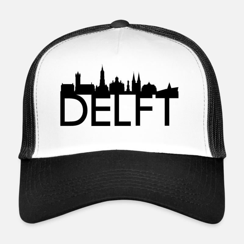Idée cadeau Delft Pays-Bas skyline Casquette trucker 