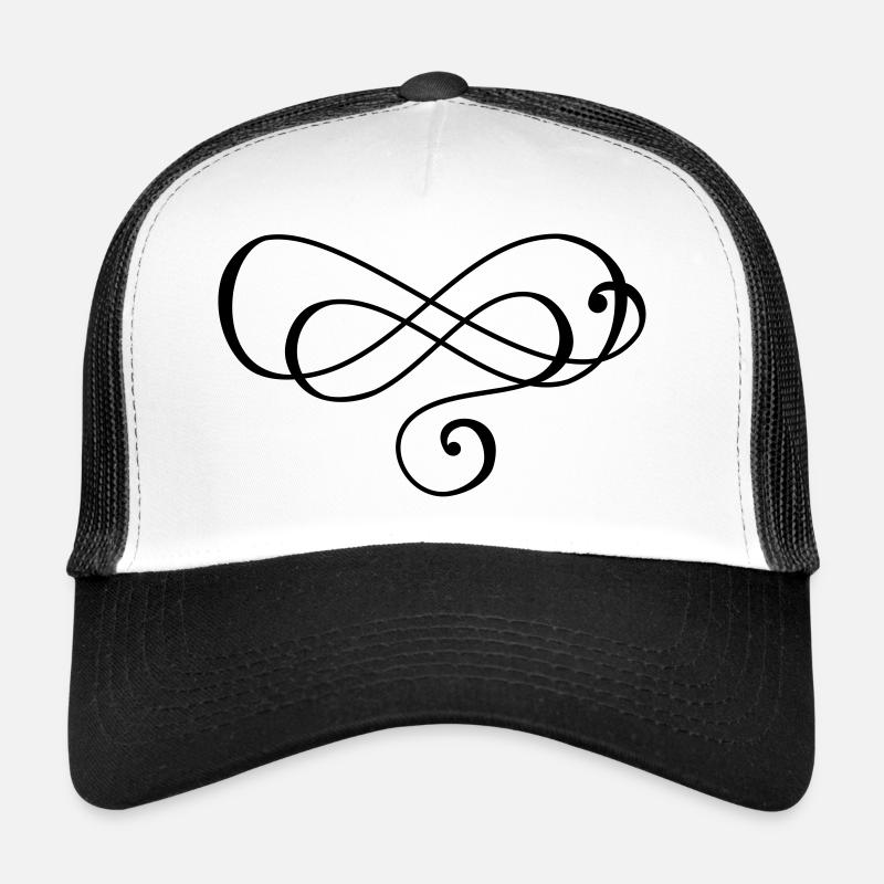 Fioriture décor ornement symbole dessin Infinity Casquette trucker 