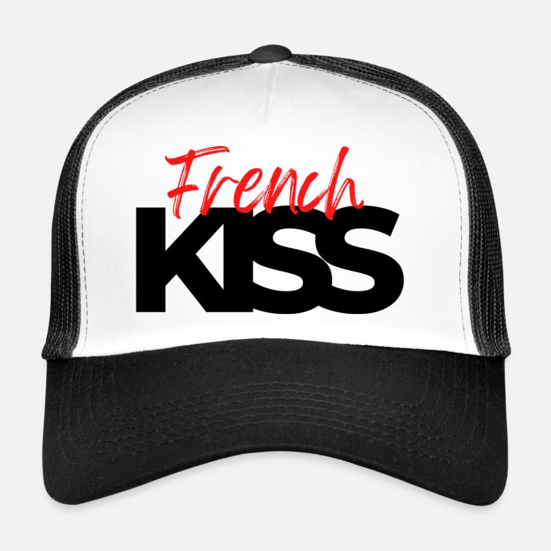 French Kiss - Trucker Cap - white/black