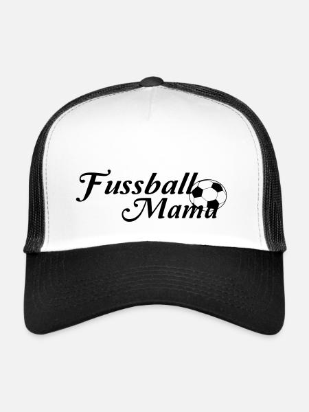 Mama de football - Casquette trucker  - blanc/noir - Devant
