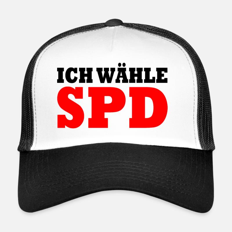 Ich wähle spd - Trucker Cap - Weiß/Schwarz