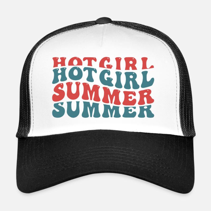 Heißes Mädchen Sommer Typografie Trucker Cap