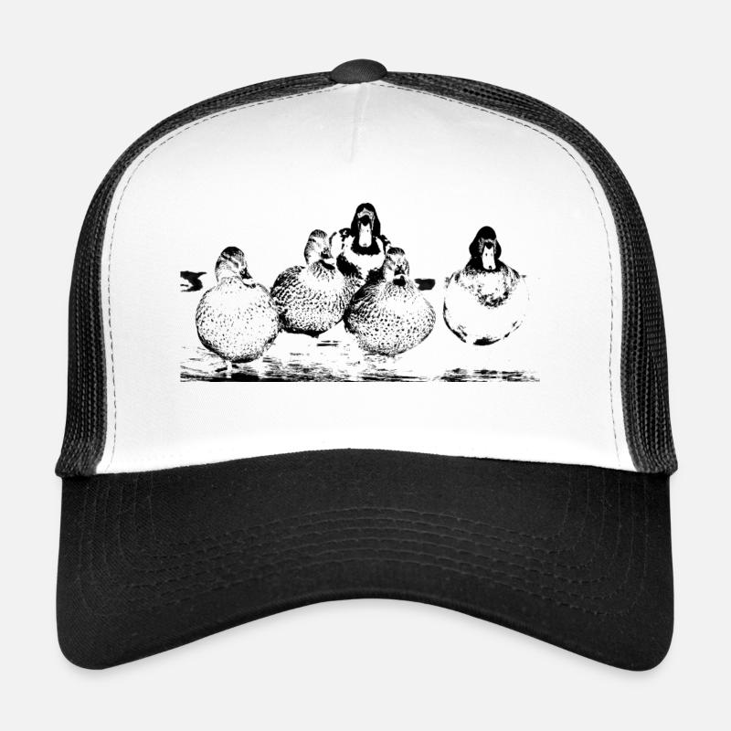 Ducks at the pond - Trucker Cap - white/black