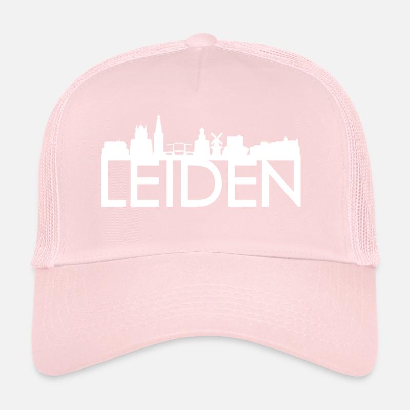 Leiden Netherlands skyline gift idea Trucker Cap