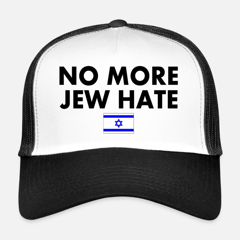 No more jew hate - Trucker Cap - Weiß/Schwarz