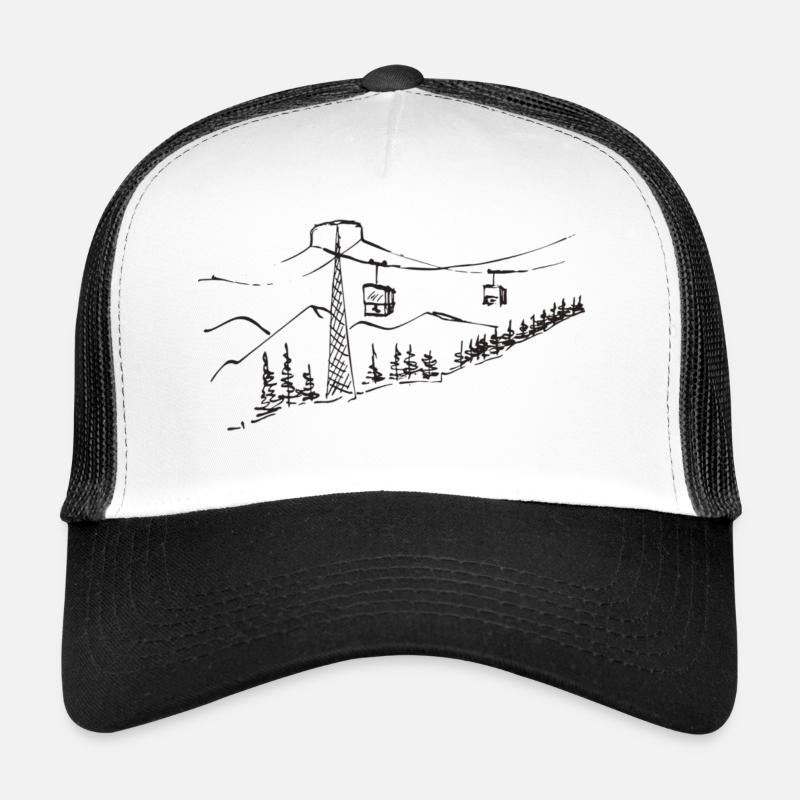 Téléphérique - Casquette trucker  - blanc/noir