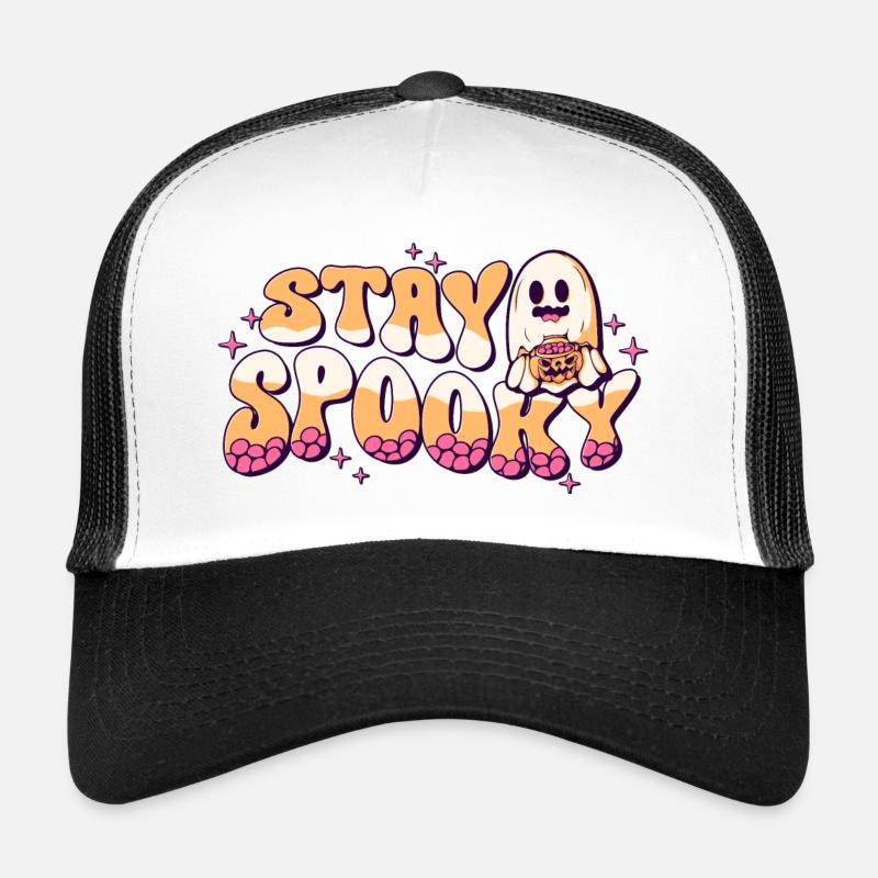 Bleib Gruselig Halloween Geist Trucker Cap