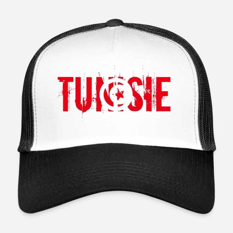 logo_flag_grunge_tunisie Trucker Cap