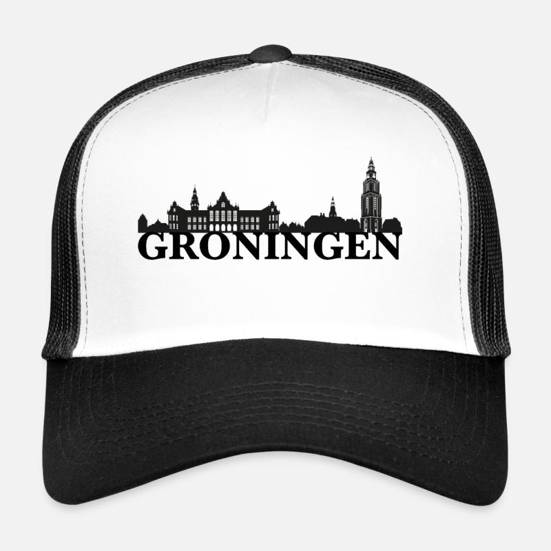 Groningen Netherlands skyline gift idea Trucker Cap