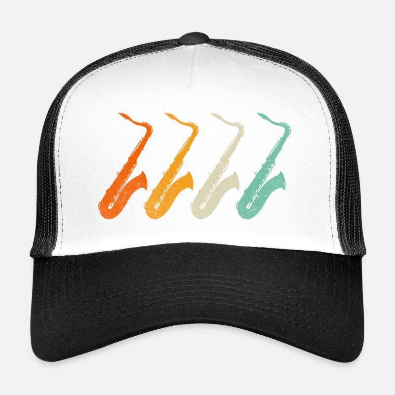 Saxophon Saxophon Saxophon - Trucker Cap - Weiß/Schwarz