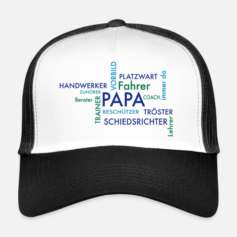 Papa - Trucker Cap - Weiß/Schwarz