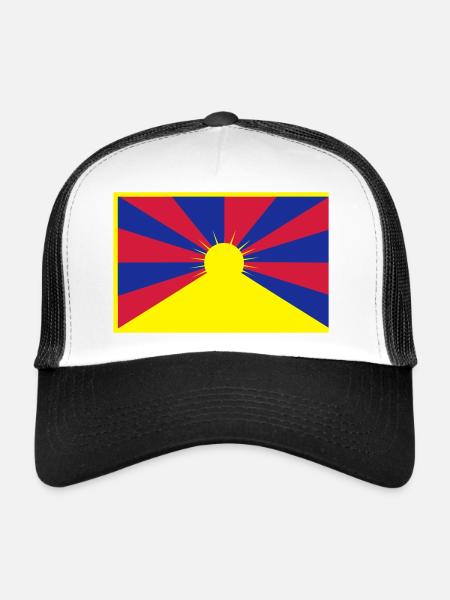 Flag of Tibet - Trucker Cap - white/black - Front