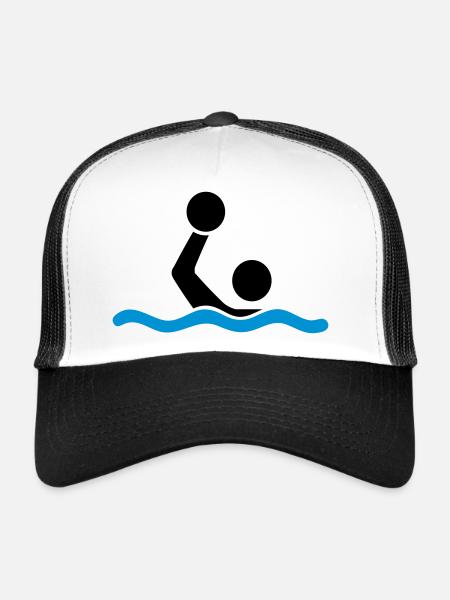 water polo - Casquette trucker  - blanc/noir - Devant