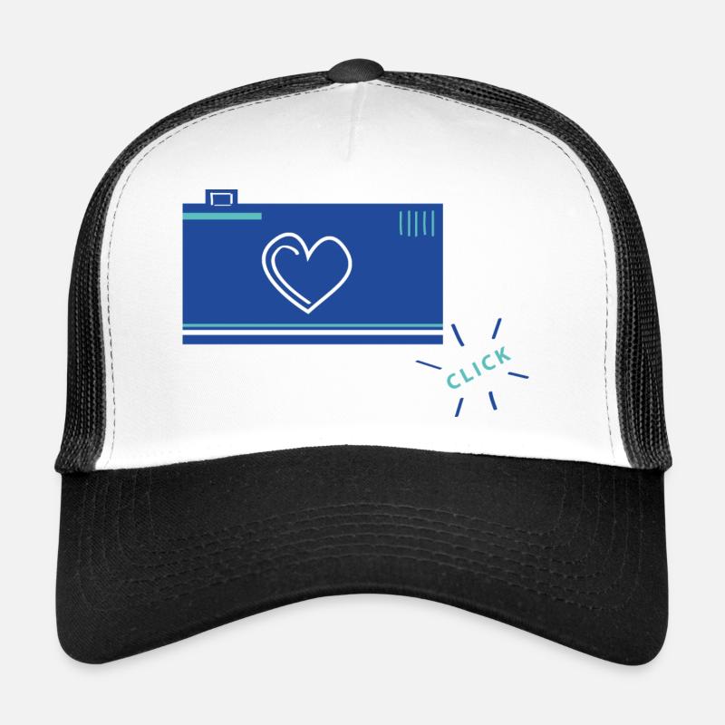 CLIQUER - Casquette trucker  - blanc/noir