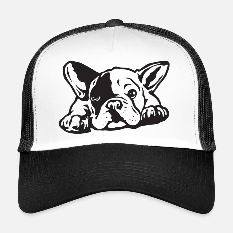 bouledog francais - Casquette trucker  - blanc/noir