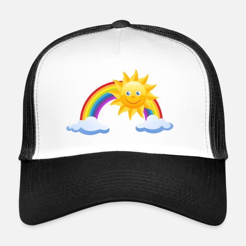rainbow - Trucker Cap - white/black