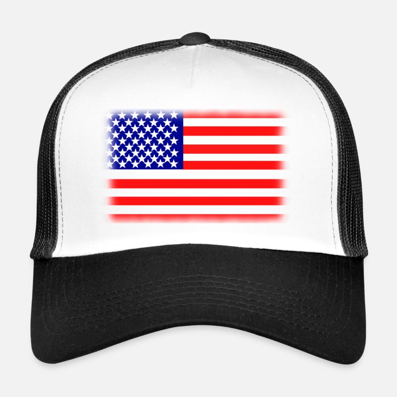 drapeau américain - Casquette trucker  - blanc/noir