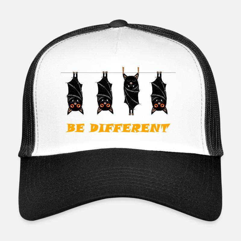 ÊTRE DIFFÉRENT - Casquette trucker  - blanc/noir