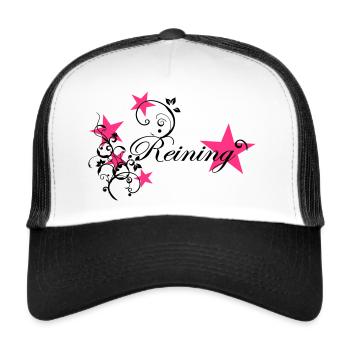 Reining Tribal Froral Stars - Trucker Cap - white/black - Front