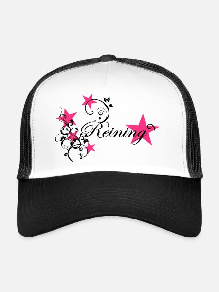 Reining Tribal Froral Stars - Trucker Cap - white/black - Front