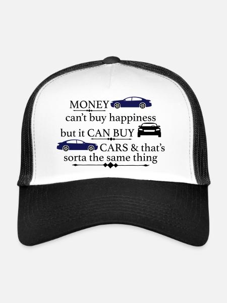 Voiture - Casquette trucker  - blanc/noir - Devant