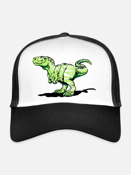 Tyrannosaurus rex (3 colors) - Trucker Cap - white/black - Front