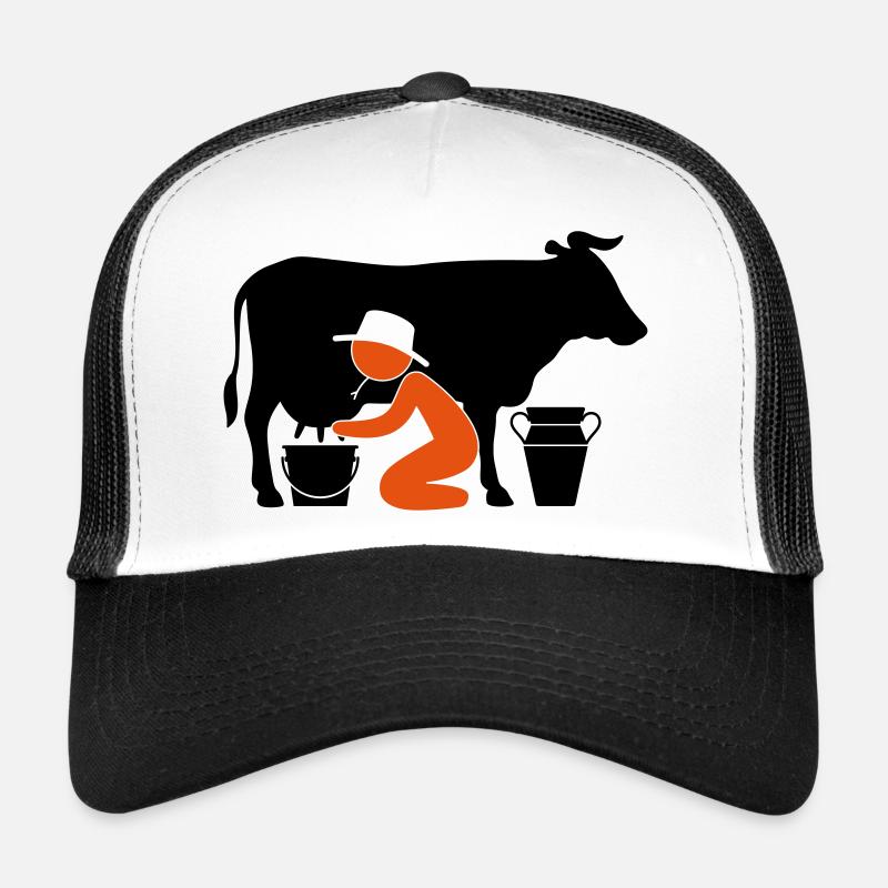 Bauer beim Melken einer Kuh Trucker Cap