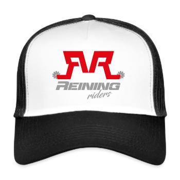 Reining Ridiers Wersternreiter Reining motif - Casquette trucker  - blanc/noir - Devant
