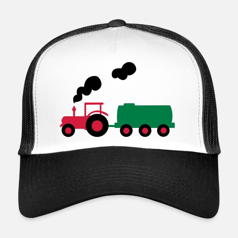 traktor trecker landwirtschaft - Trucker Cap - Weiß/Schwarz