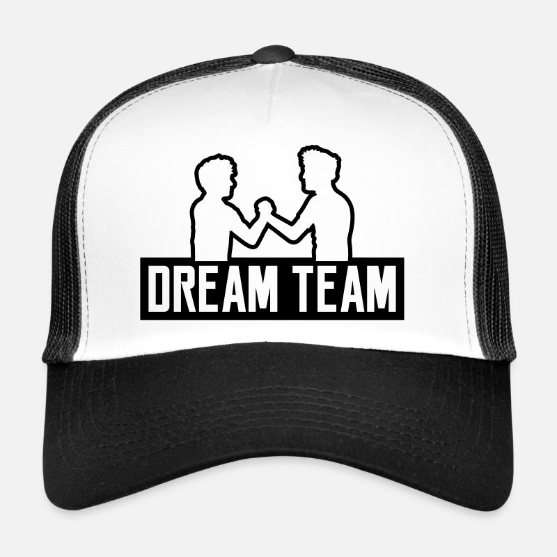 logo dream team 2 amis équipe couple brueder handsc Casquette trucker 