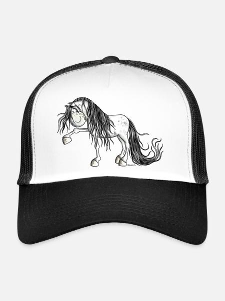 Andalusian Horse - Casquette trucker  - blanc/noir - Devant