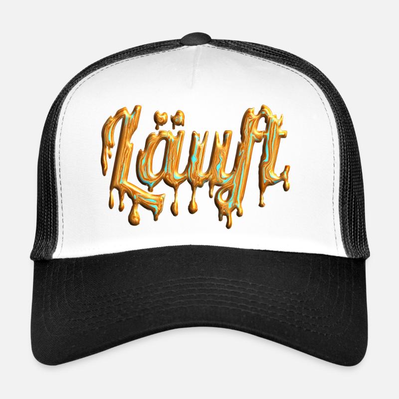 Dekorativer Text - Trucker Cap - Weiß/Schwarz