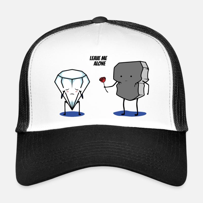 Eisblock und Stein zerbricht Herz - Trucker Cap - Weiß/Schwarz
