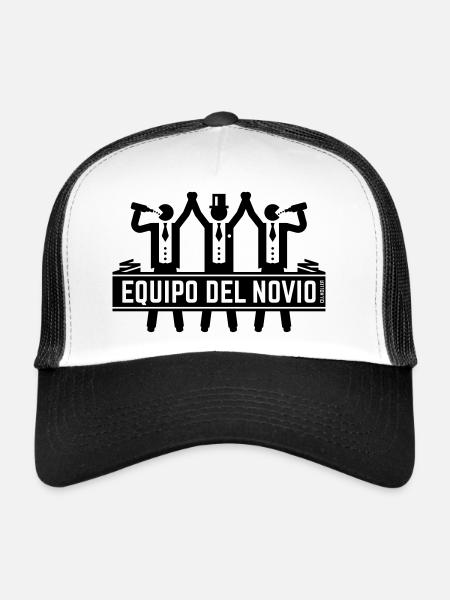 L’équipe du marié (Bachelor / Black) - Casquette trucker  - blanc/noir - Devant