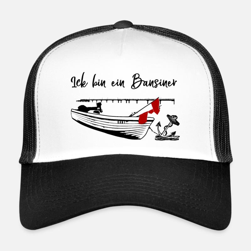 Ick bin ein Bansiner - Trucker Cap - Weiß/Schwarz