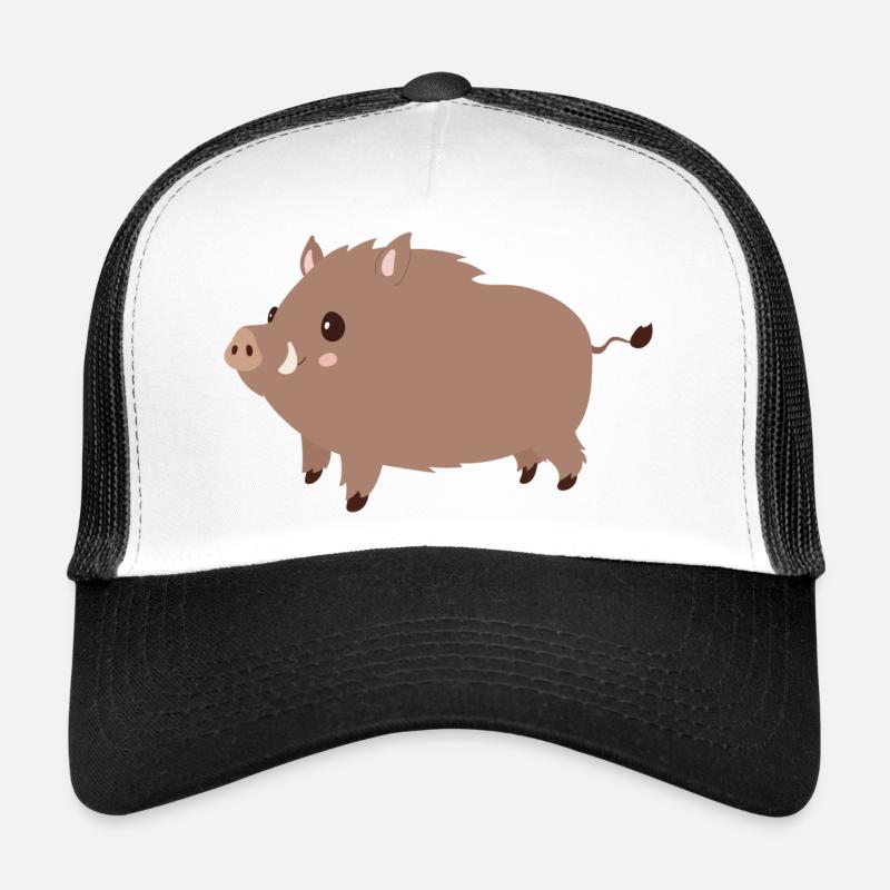 sanglier - Casquette trucker - blanc/noir