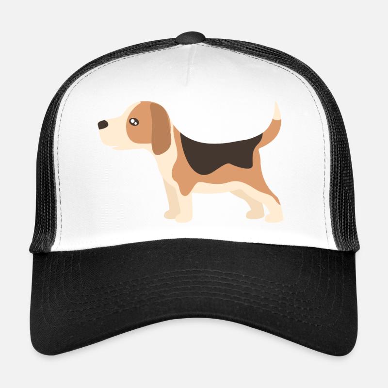 beagle - Trucker Cap - Weiß/Schwarz