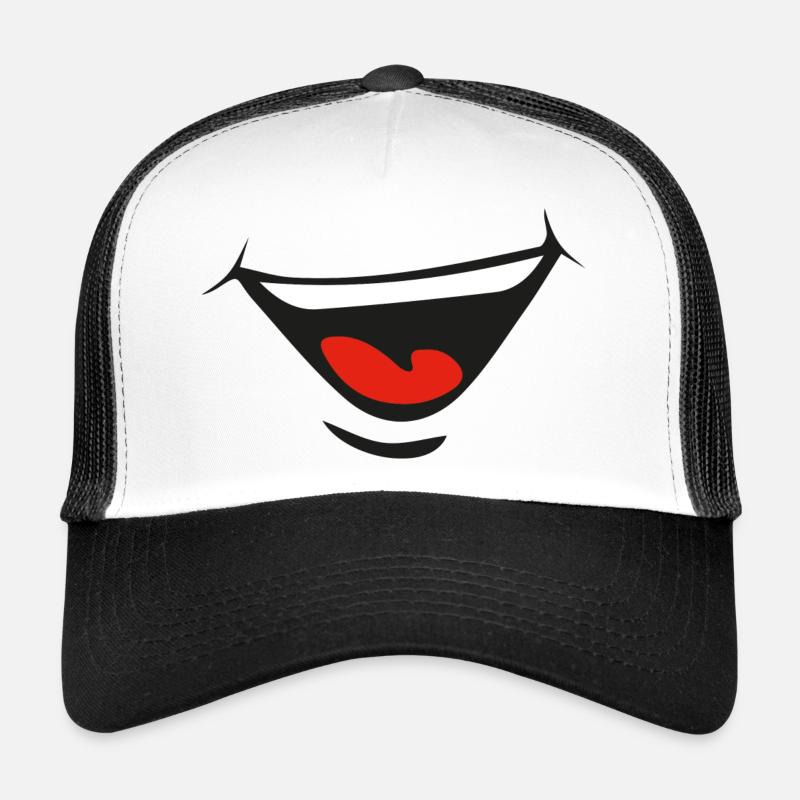 Lächeln - Trucker Cap - Weiß/Schwarz
